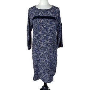 Figue Grandmillenial 100% silk shift dress southwestern print with tassel fringe